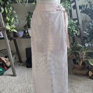 Elegant Pink Mesh Women's Skirt
